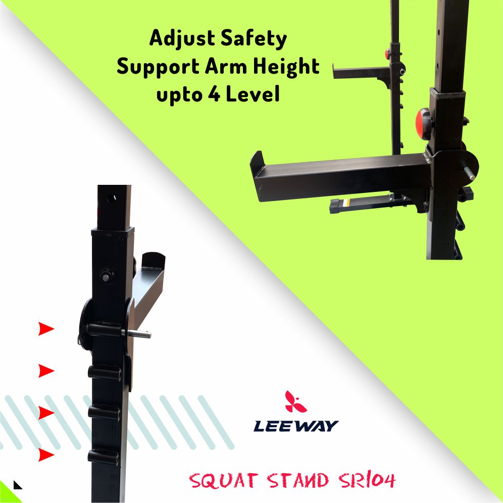 Gym rack safety support arm - Leeway Fitness