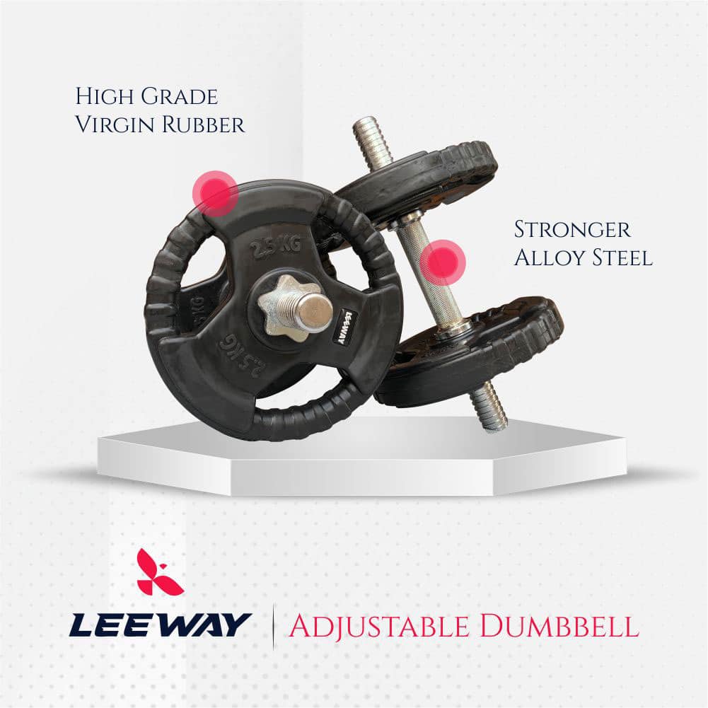 High-Grade Raw Material Adjustable Dumbbell - Leeway Fitness