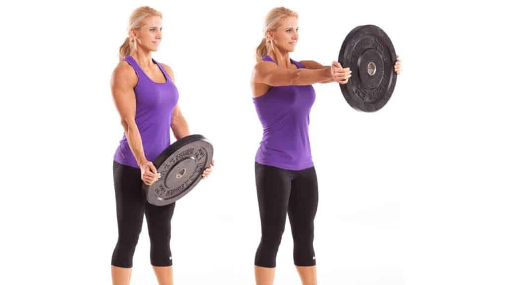 Front Shoulder Raise with Weight Plate - Leeway Fitness
