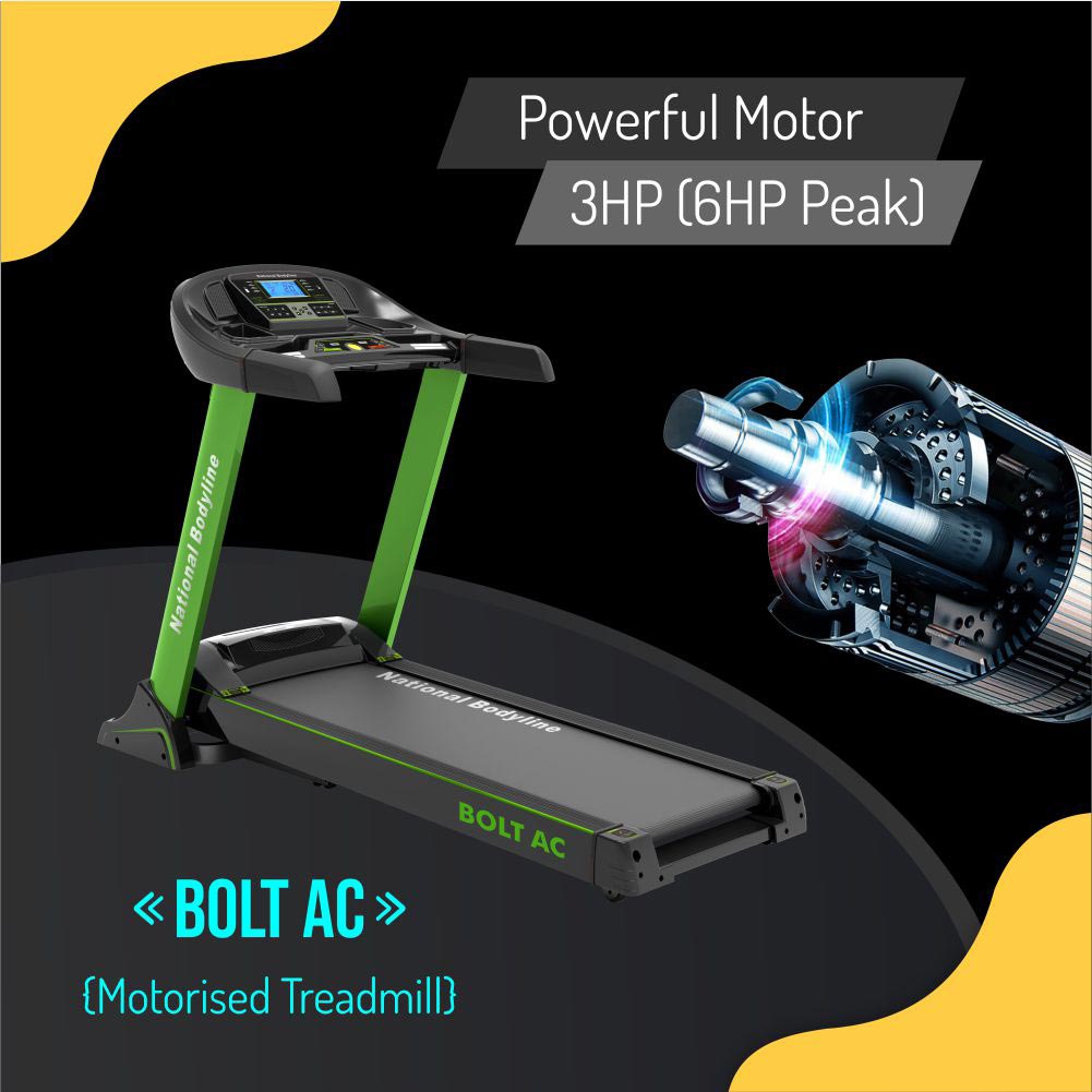 3hp 6hp peak powerful motor, motorised treadmill bolt ac