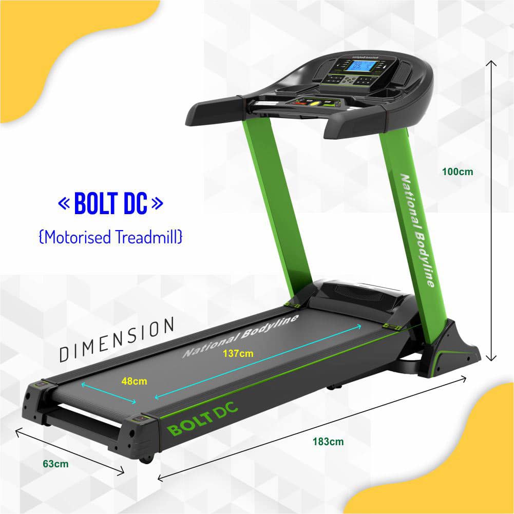Motorised Treadmill Dimension - Bolt DC