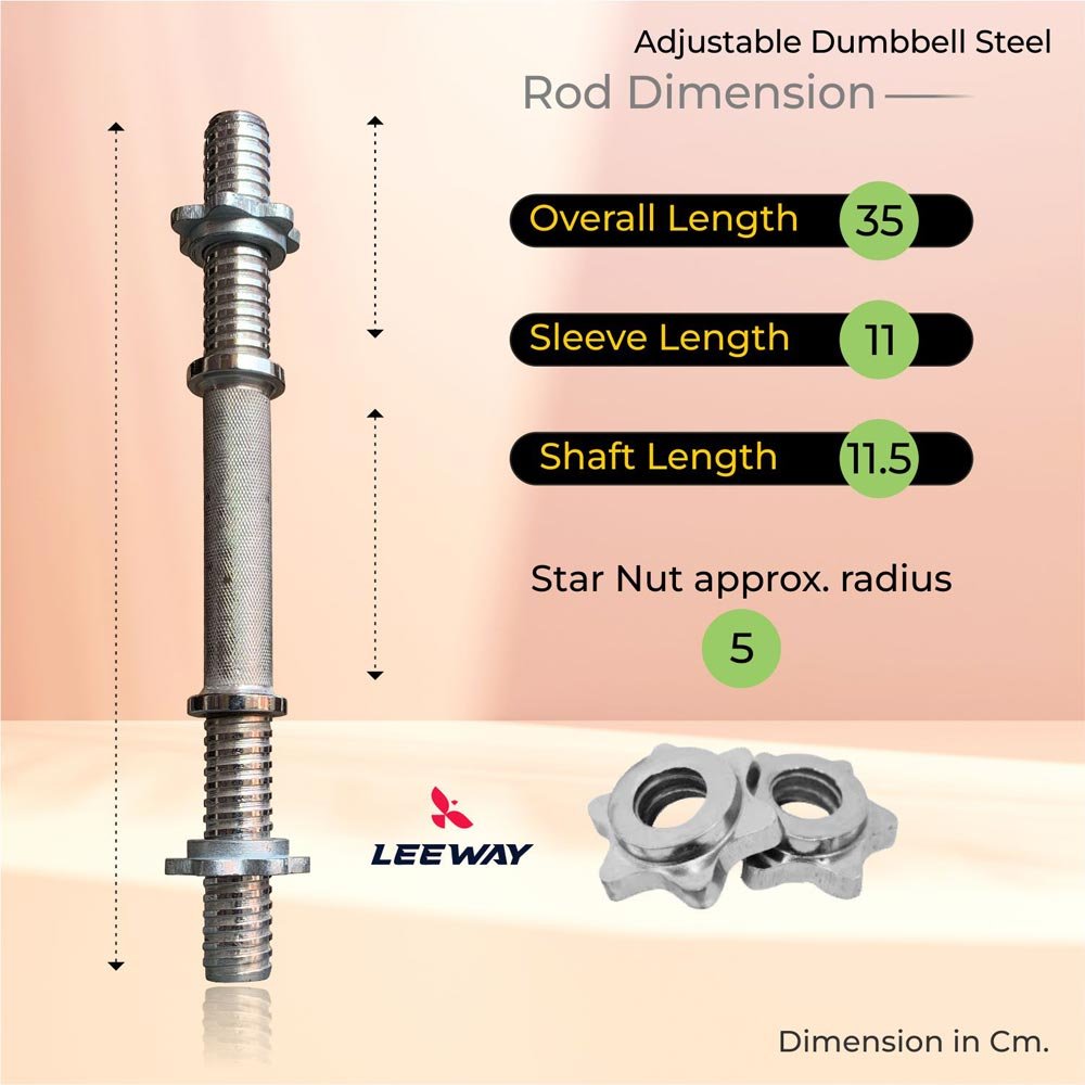 Steel Dumbbell Rod Dimension Chart Leeway