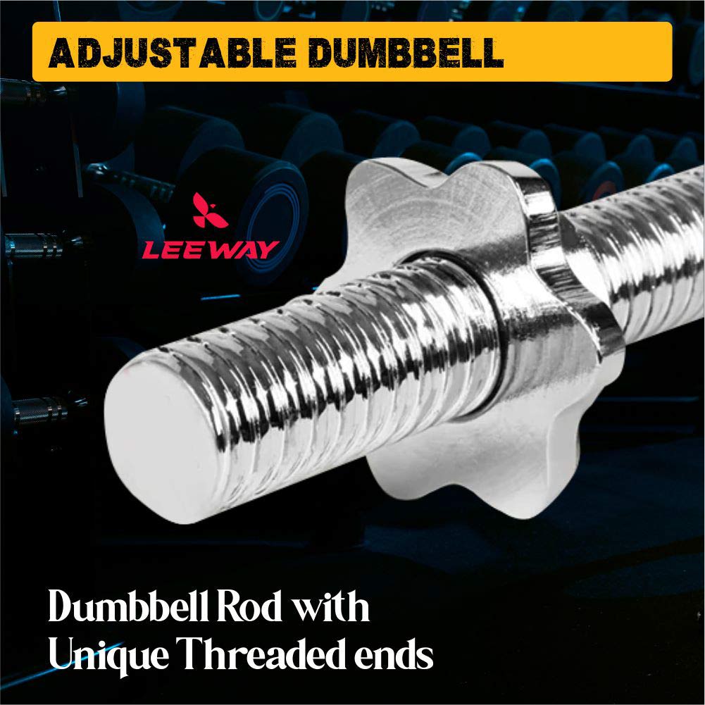 Adjustable Dumbbells Rod with Threaded Ends - Leeway Fitness