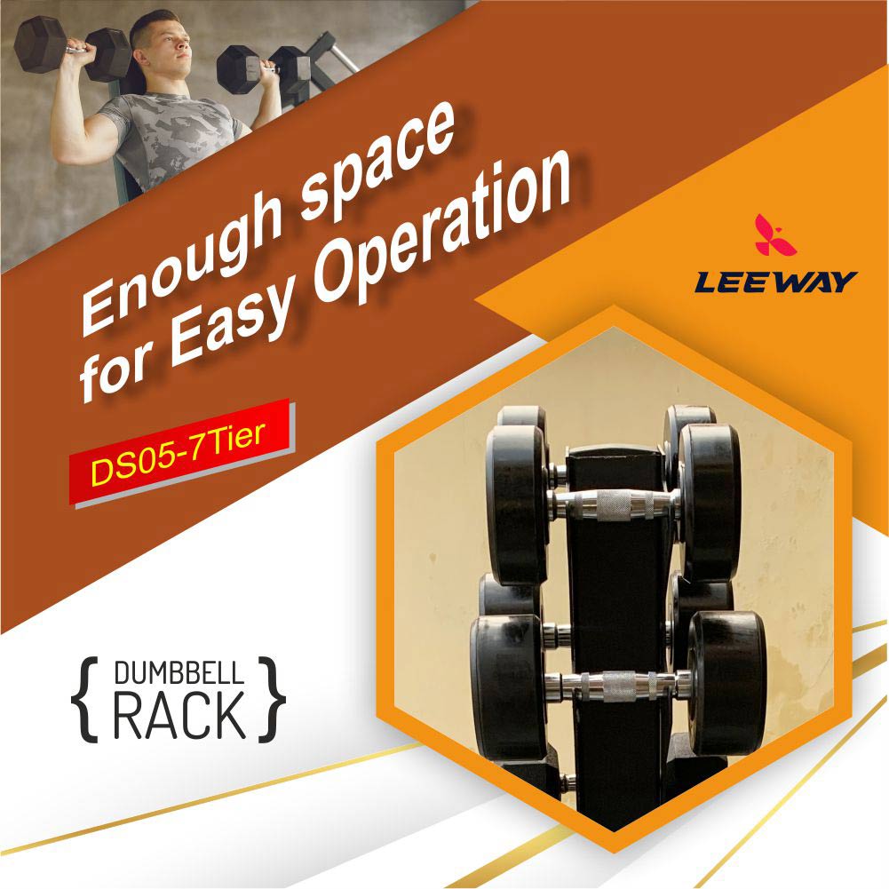 Spacious Dumbbell rack for home - Leeway Fitness