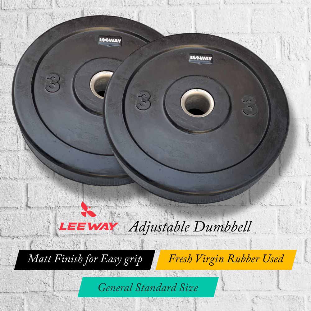 Rubber weight plate of gym kit combo - Leeway Fitness