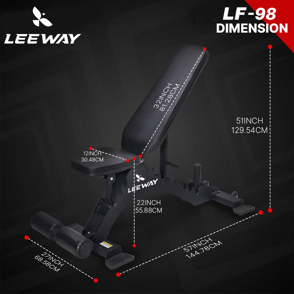 gym bench adjustable - Leeway Fitness