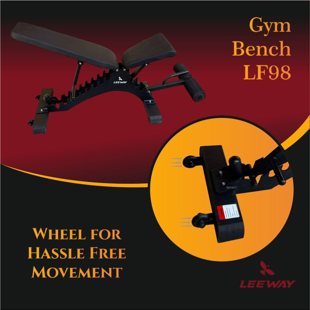 Movable Wheel - Home Gym Bench LF98 - Leeway Fitness
