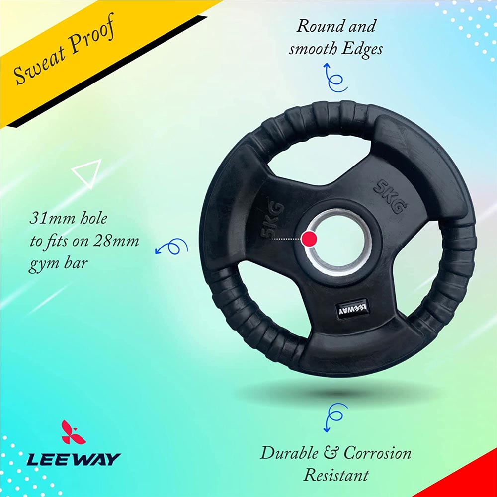 Metal Integrated Finger Cut Weight plate features - Leeway Fitness -home gym equipment