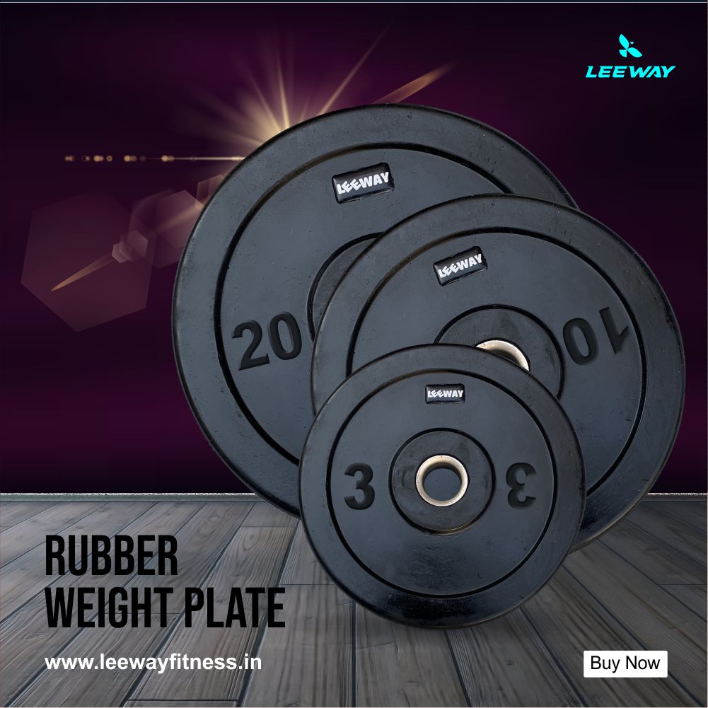 Rubber weight plate for Gym and Home Gym - Leeway Fitness