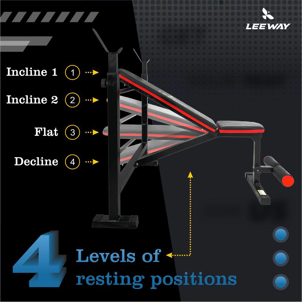 Gym Bench Adjustable LF90 - Leeway Fitness