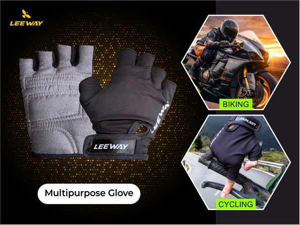 Winter cycling gloves - Comfortable Cycle Grip - Leeway Fitness
