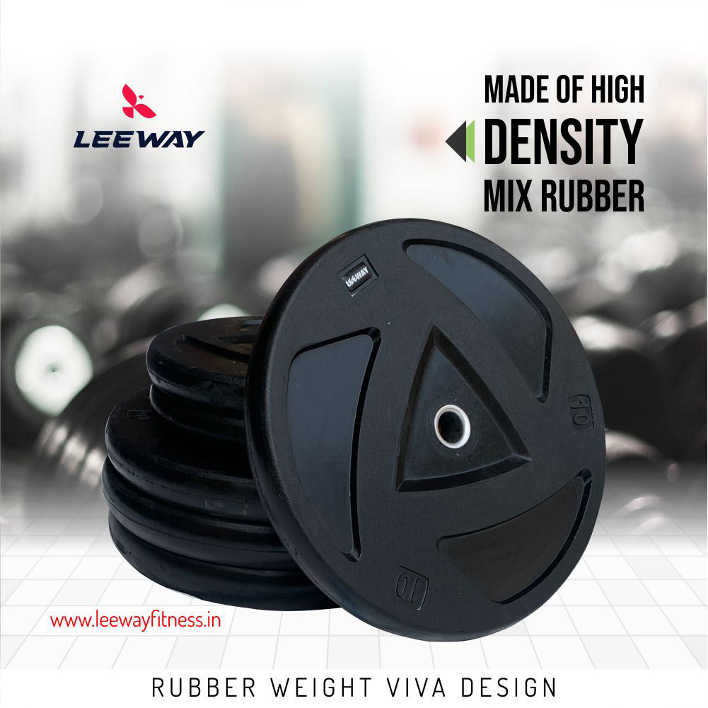 Dumbbell plates - Made up with High Density Mix Rubber - Leeway Fitness