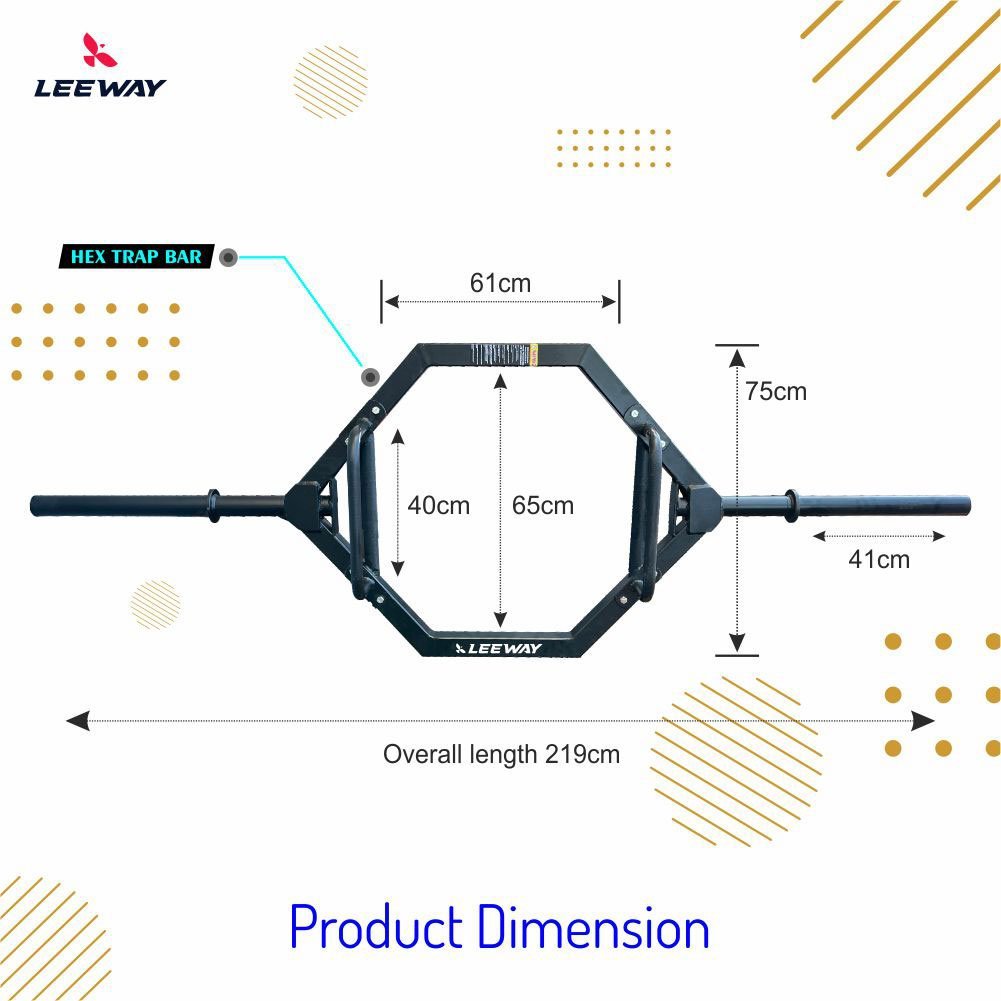 Safety squat bar dimension | Trap Bar India