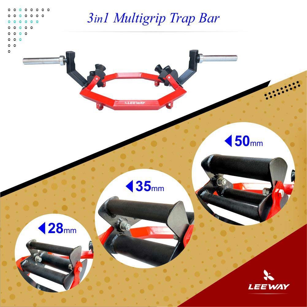 3in1 Multigrip Handle Diameter - Hex Trap Bar - Leeway Fitness