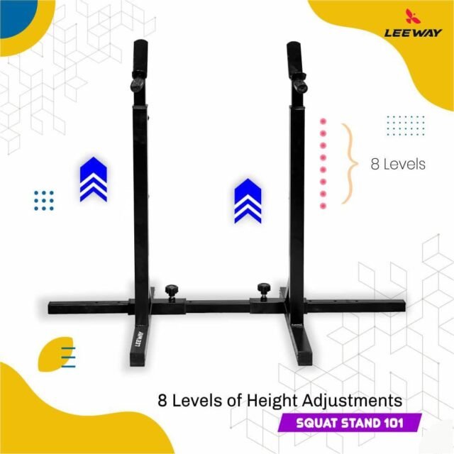 Squat Rack for Home Gym with Adjustable Height & Width -Leeway