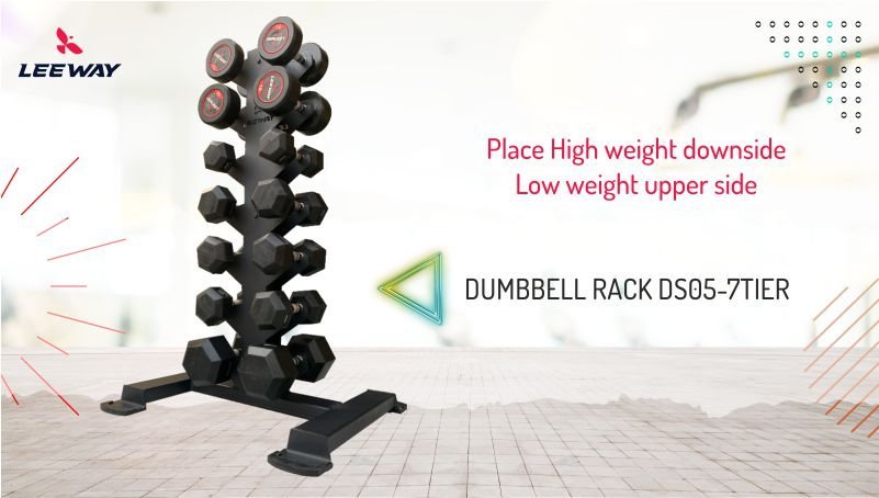 Dumbbell Rack DS05-7Tier - Leeway Fitness