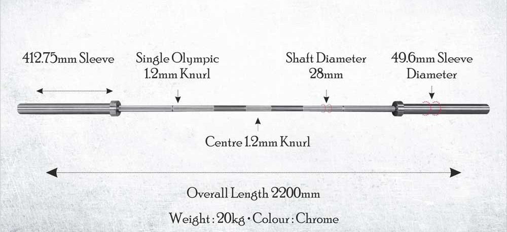 Squat bar Dimension - Leeway Fitness 